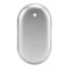 Pocket Hand Warmer Aluminium Alloy 2400mah USB Mini Power Bank for Winter Travel Outdoor Silver