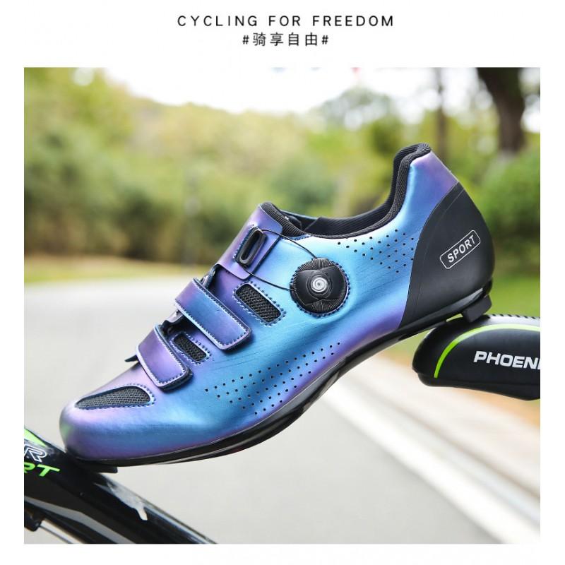 Unisex Cycling Shoes Road Bike Riding Lightweight Breathable Anti-Slip Sole With Cleat Compatibility