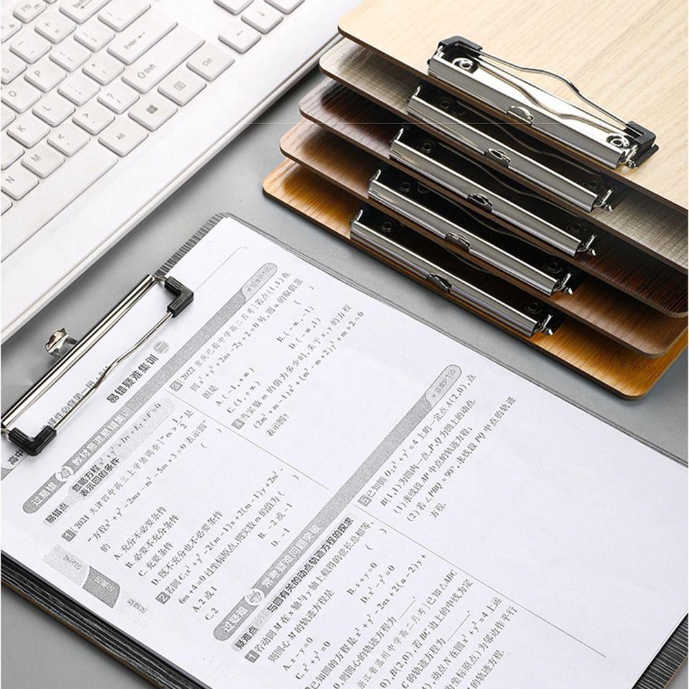 Wooden Writing Clipboard Reinforced File Clip Board Smooth Surface A4 Memo Folder  Office Use