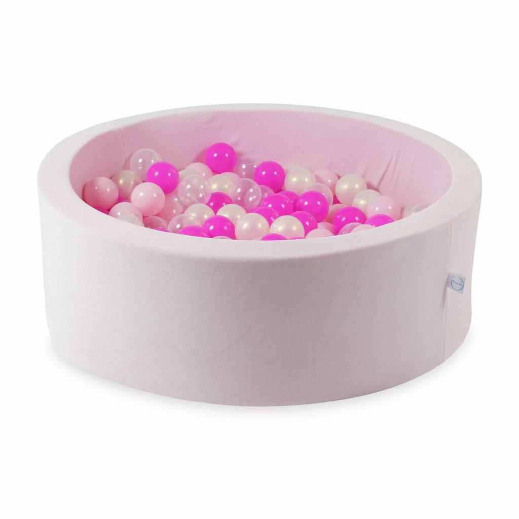 Suchy Basen 90X30 Velvet Soft Jasnoróżowy Z Piłeczkami 200 Szt: Przezroczyste, Opalizujące, Jasnoróżowe, Różowe