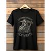 Gothic Style Men's Unisex T-Shirt Grim Reaper with Scythe And German Text Ich Vergesse Nicht Ich Warte Halloween And Dark Fashion Autumn Winter Gift F