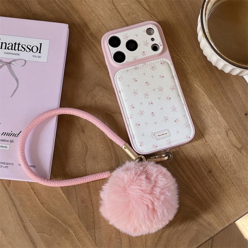Winter Floral Hand Strap Case for iPhone 17/16 Pro Max/15/14