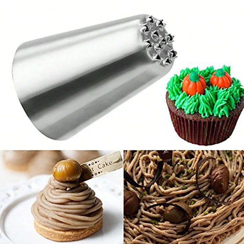 3pcs Grass Piping Nozzle Set 29 233 234 Stainless Steel Piping Tips For Cake, Pastry, Cupcake, Baking Tool, Decorating, Cream, Cookie, Kitchen Tools