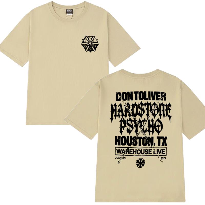 Don Toliver Hardstone Psycho 2025 New Album Graphic T Shirt Men Women Oversized Vintage Short Sleeve T-shirts Unisex Cotton Tops
