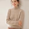 Women's Winter Cashmere Knit: Half-High Collar, Thickened, Loose Fit Sweater