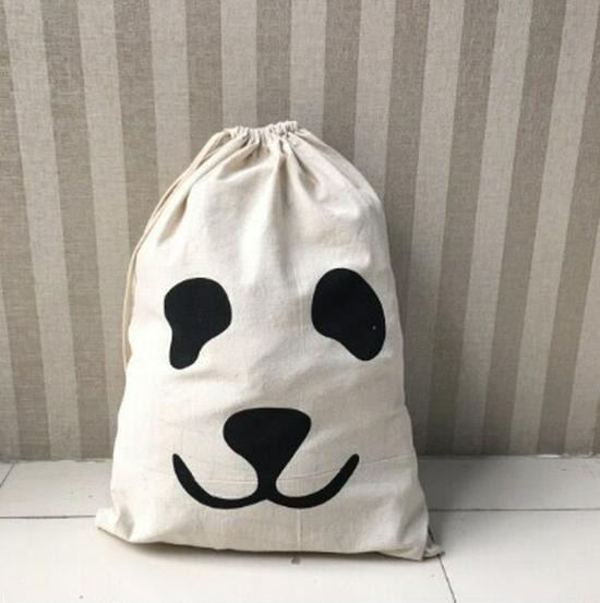 

Хлопковый холщовый мешочек на кулиске с логотипом на заказ - Льняной мешок для хранения одежды Small 50*60CM