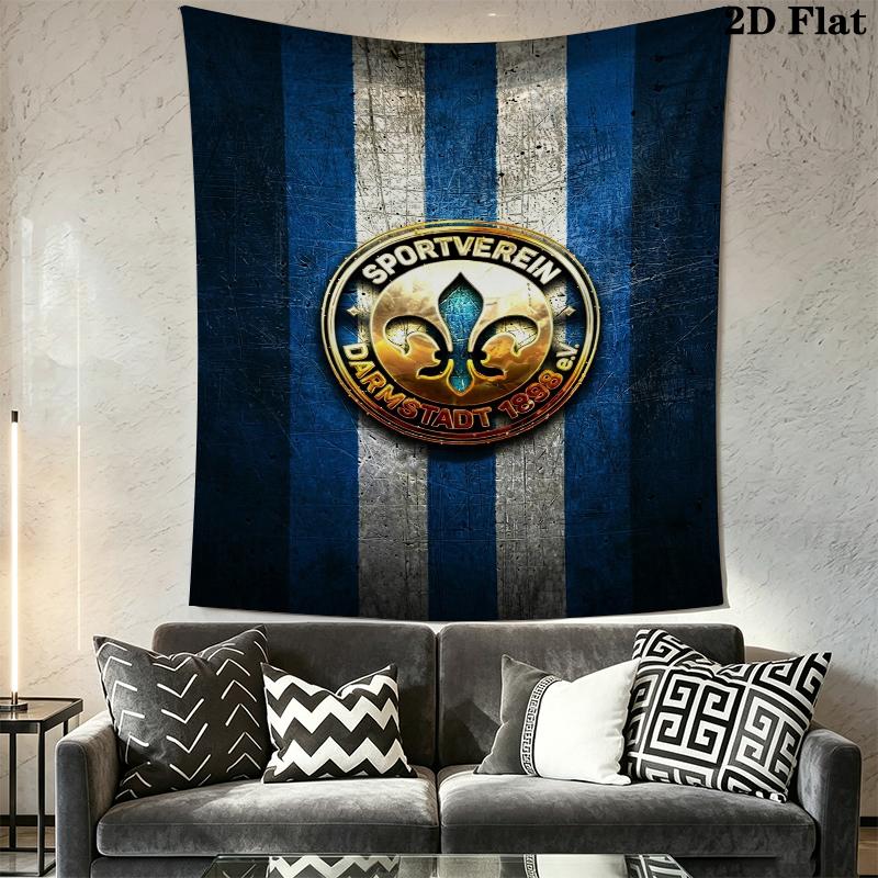 Fc Olympia Darmstadt Wandteppich Ästhetischer Wandbehang Bedruckte Stoffdecke Dekorative Wandteppiche für Schlafzimmer Wohnzimmer Heimdekoration