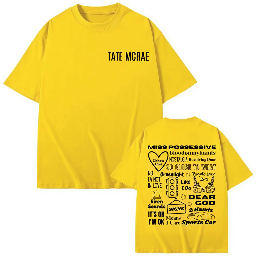 Singer Tate McRae Merch T-shirts Men's Women Hip Hop Fashion Short Sleeve T-shirt Summer Casual Loose Cotton T Shirts