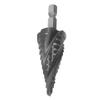 Step Drill Bit 4 Flute 14in Hex Shank 12 Step 316?78in Spiral Drill Bit for Woodworking