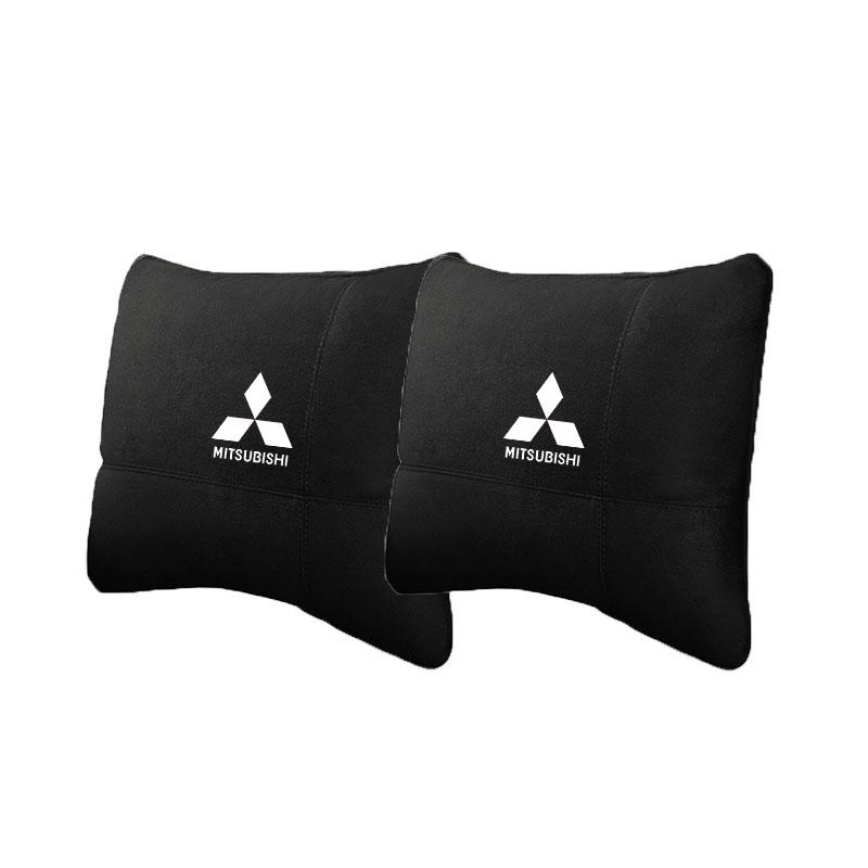 Autostoel Hoofdsteun Nekbeschermer Kussen Suède Leer Gordel Schouderpads voor Mitsubishi Outlander I200 Pajero Eclipse ASX Lancer