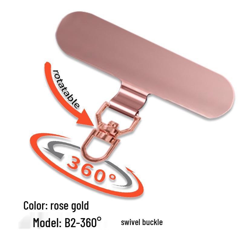 

Клипса-шнурок для телефона из нержавеющей стали с вращением на 360° со сверхтонкой накладкой на чехол и пряжкой