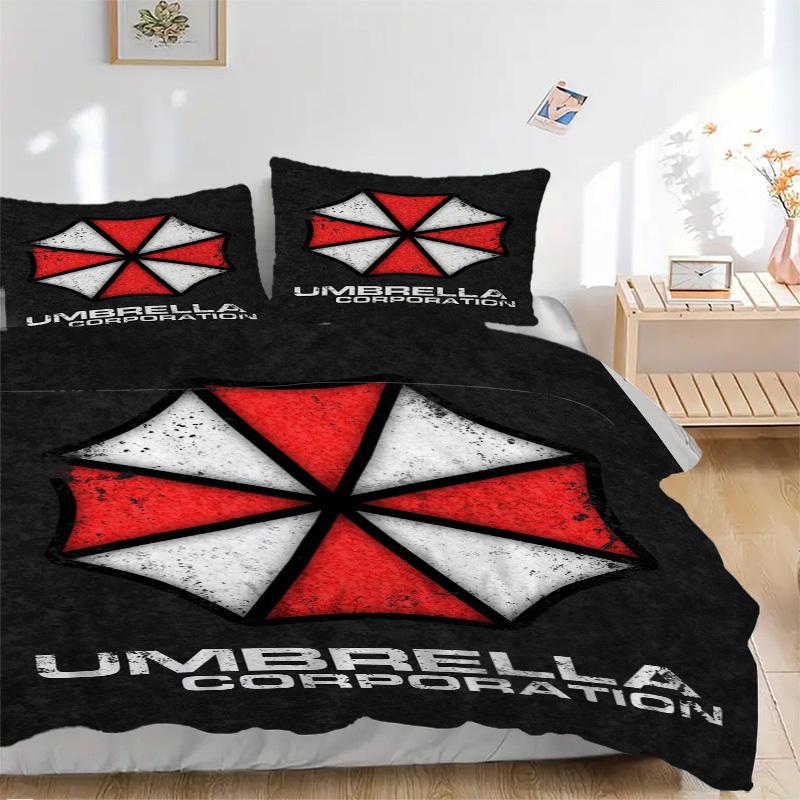 

Постельное белье с логотипом Umbrella Corporation Покрывало Подарок для спальни, Включает 1 пододеяльник и 2 наволочки, Без наполнителяB575 135x200cm