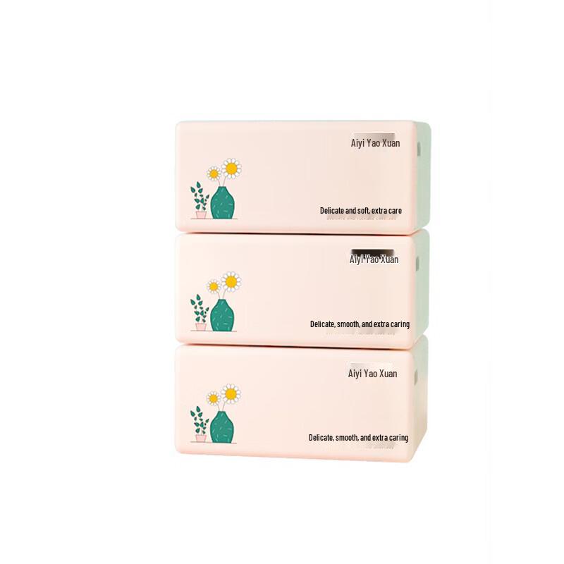Aiyiyaoxuan Pink Life Soft Facial Tissues, 4-Pack