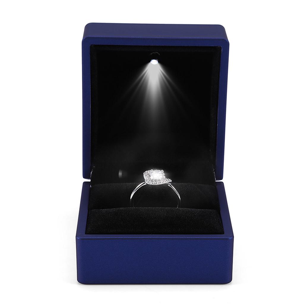 4 Colors Fashionable LED Lighted Ring Storage Box Jewelry Display Case Gift