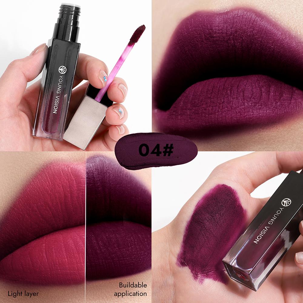 Punk Zwart Gotisch Mat Fluweel Lip Modder Transferbestendig Waterdichte Lipgloss Multi-Gebruik Contour Mousse Textuur Voor Feest Make-up