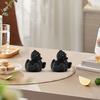 Black Gorilla Duck Figurine 3D Printed Muscle Orangutan Duck Statue Animal Sculpture Home Office Desktop Car Dashboard Decoration Ornament
