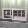 Mini Library Anti-Anxiety Bookshelf Wooden Miniature Ornament Stress Relief Shake Away Your Anxiety Gifts For Friends Dollhouse