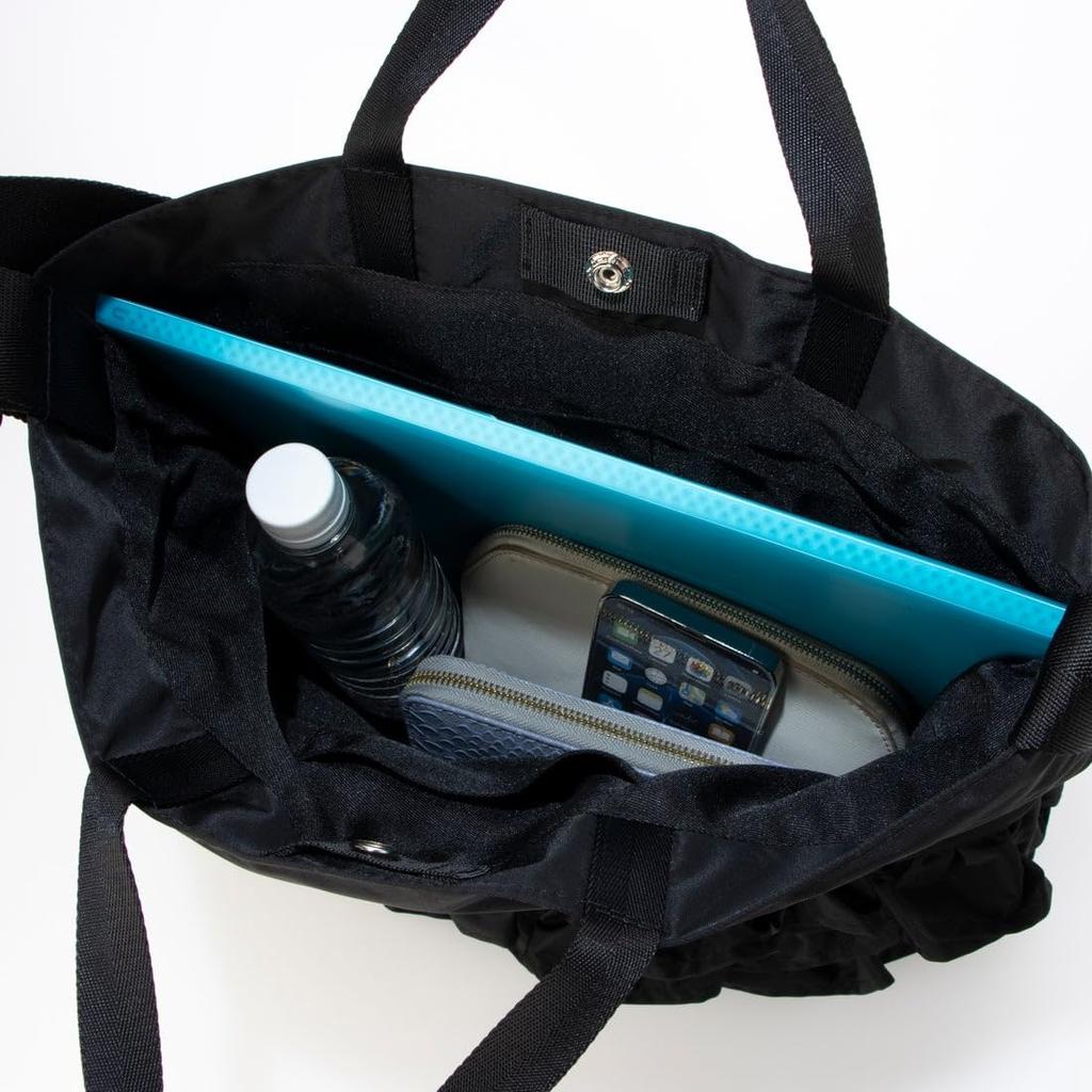 Nylon Ruffle 2-way Tote Bag