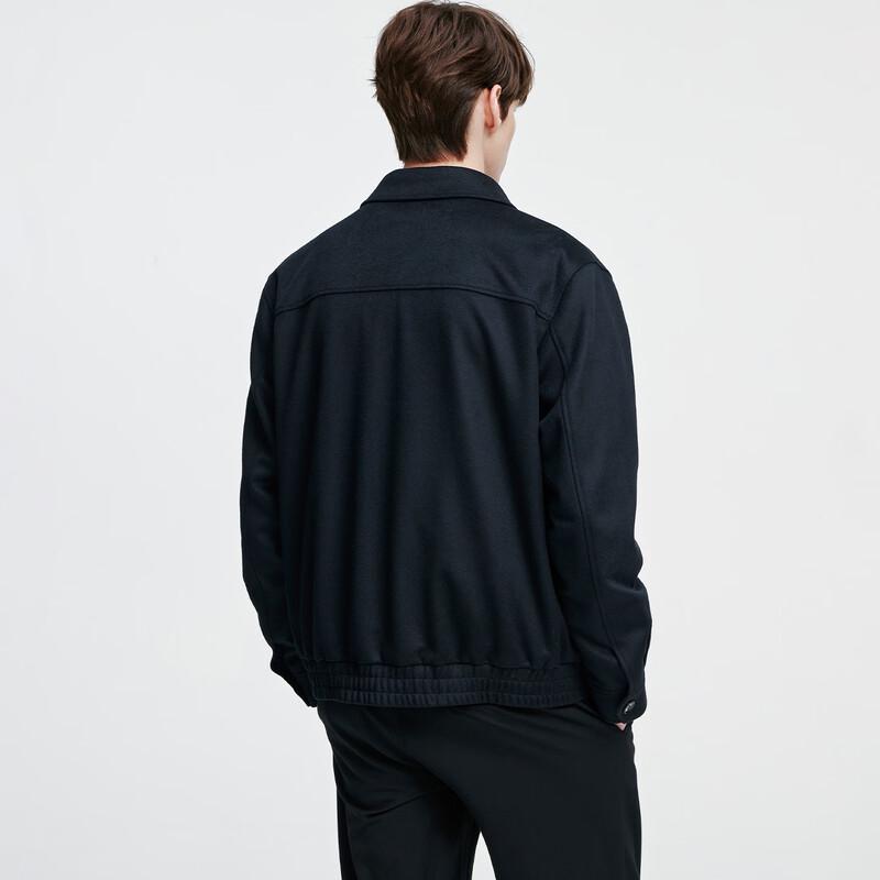 GIOVANNI VALENTINO Men's 100% Wool Lapel Casual Jacket