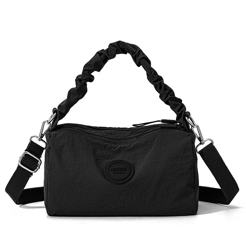 Women's Solid Shoulder Bag Lightweight Multi-compartment Nylon Bag