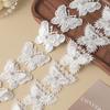 3D Butterfly Lace Trim Fabric Rhinestone Sewing Accessories For Wedding Dress Clothing Diy Crafts Supplies Flower Decor Ribbon