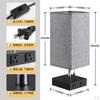Table Lamp Linen Fabric Shade for Desk Bedroom Dorm
