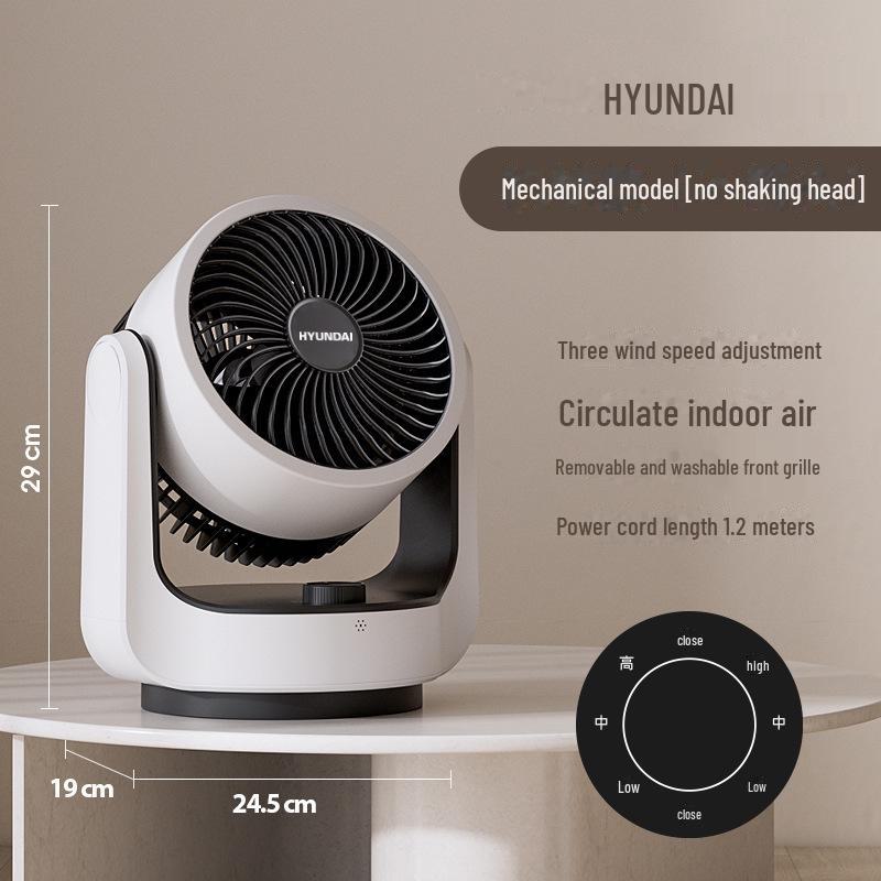 

Компактный энергосберегающий настольный вентилятор с тремя скоростями, колебательным режимом и бесшумной циркуляцией воздуха для дома, общежития или офиса 20 cm