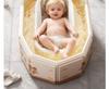 Eco-Friendly Portable Folding Baby Bathtub: Thick, Insulated, Large Sit & Lie Design with Quick Open, No Installation Required, Cartoon Patterned.