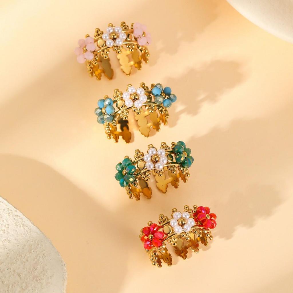 Pozłacany stal nierdzewna otwarty pierścionek: Modowy statement high-end dla kobiet z unikalnym zmysłem designu