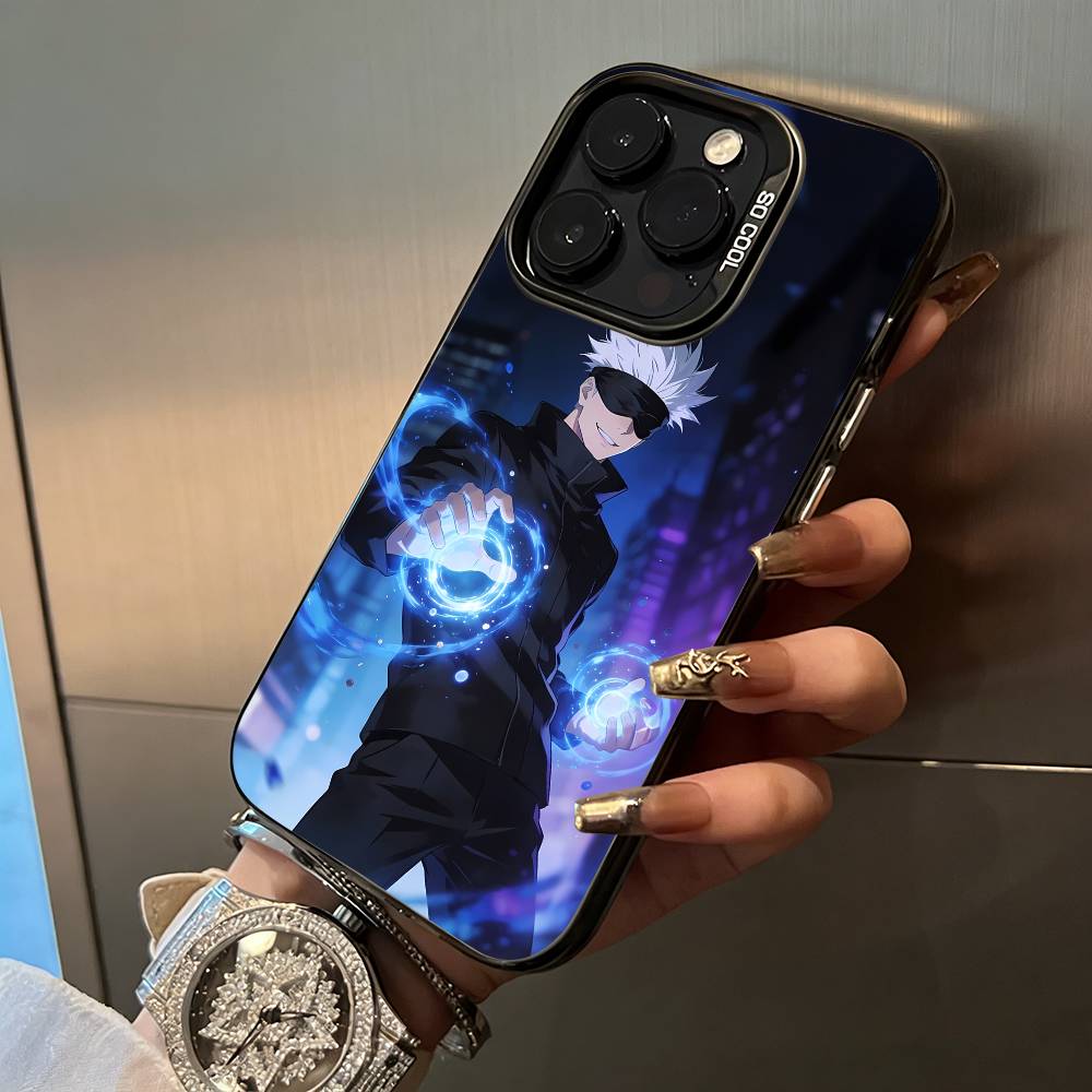 Favorite Anime Characters-S-Satoru G-Gojo For iPhone 17 16 15 14 13 12 11 Pro Max XS 17 Air Silicone Colored Silver Bumper Cover