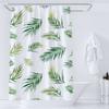 Green Plant Leaf Vines Floral Shower Curtain Print Nordic Minimalist Polyster Fabric Home Decor Bathroom Curtains With Hooks