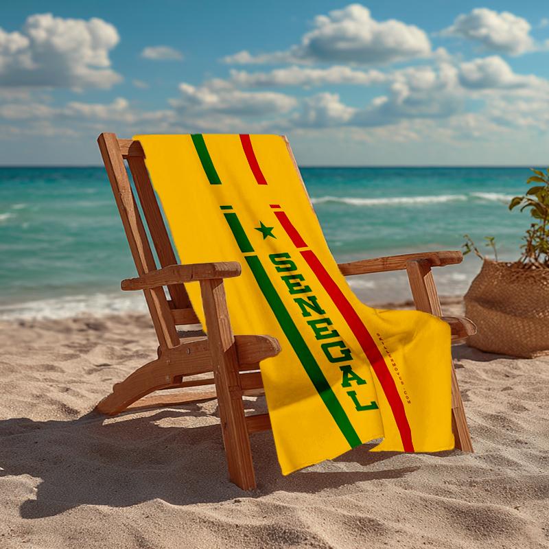 Senegal Fashion Beach Towel: Ideal for Summer Adventures Soft, Absorbent and Quick Drying Suitable for Swimming and Bathing