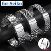 Pulsera de Reloj de Acero Inoxidable Sólido de Lujo 20mm 22mm Correas para Seiko para Jubilee para Correa Oyster Banda de Reloj para Hombre con Extremo Curvo