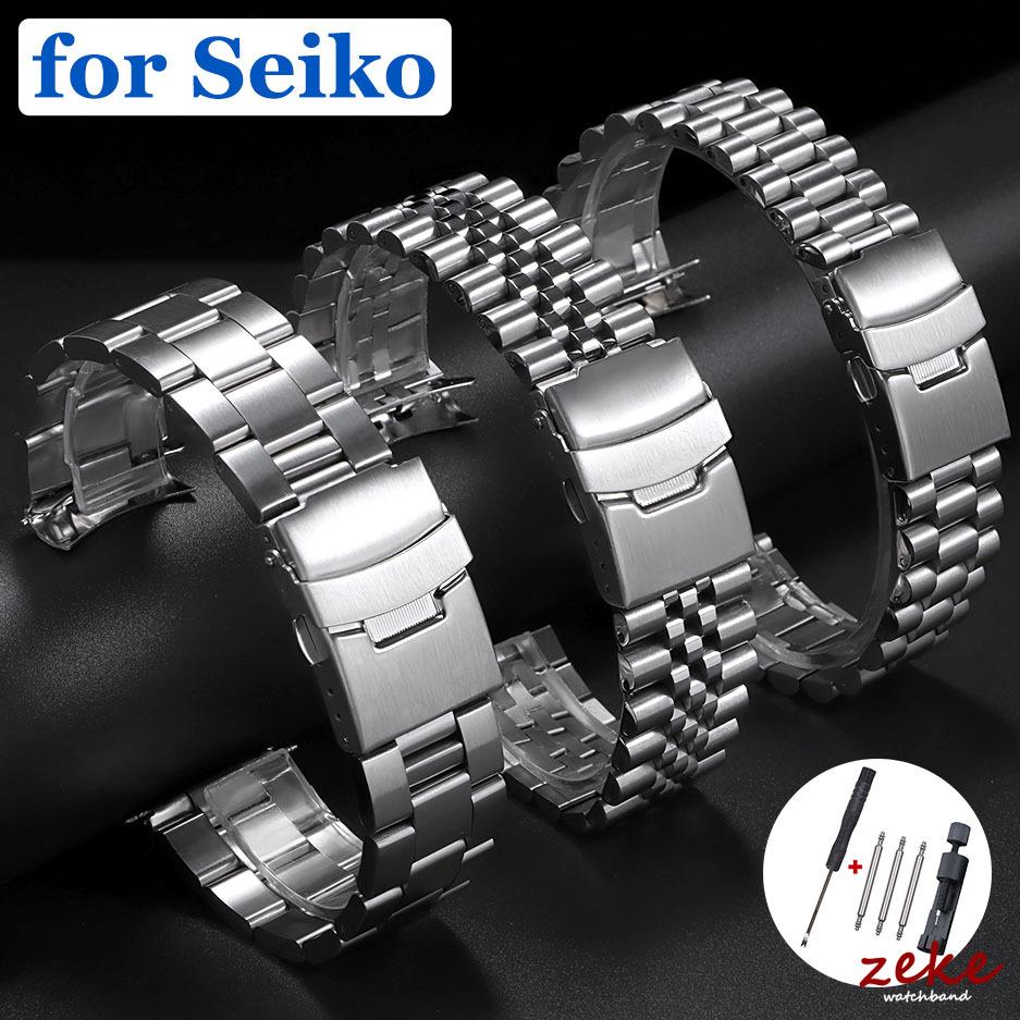 Luxe Massief Roestvrij Staal Horlogeband 20mm 22mm Bandjes voor Seiko voor Jubilee voor Oyster Band Mannen Gebogen Eind Horlogeband