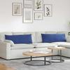 Sofa Cushions 2 Pieces Police Blue 120 X 40 Cm Cord Fabric