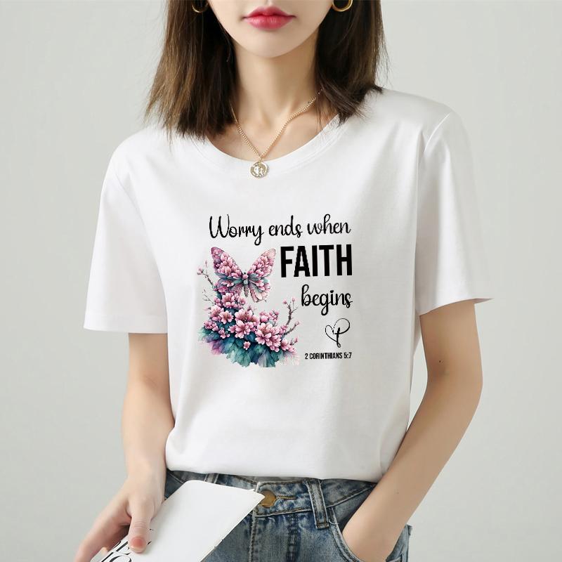 Iron On Patches Flower Butterfly Faith Washable Garment Accessory New Diy Heat Transfer Thermal Patches Clothing Hot