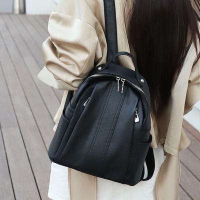Women's First Layer Cowhide Soft Leather Genuine Leather Backpack New Fashionable and Versatile Women's Backpack Large Capacity Backpack