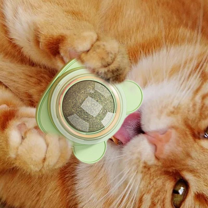 Catnip Toys Balls Rotatable Kitten Wall Toy Catnip Balls Cat Licking Toy Catnip Ball Pet Cats Chewing Toy For Small Medium Cats