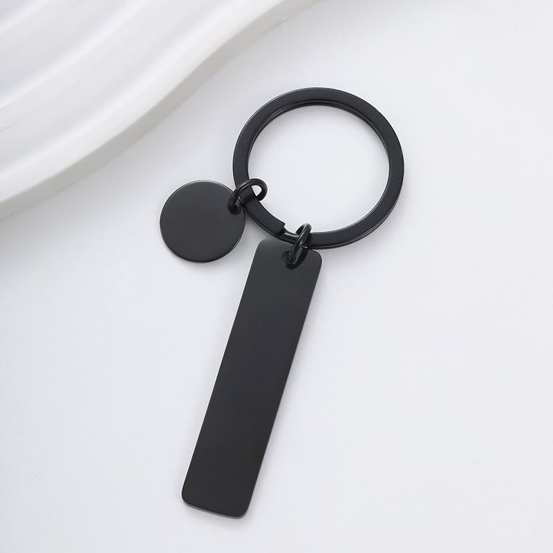 Colorful Stainless Steel Round Keychain: Blank, Laser-Printed Gift