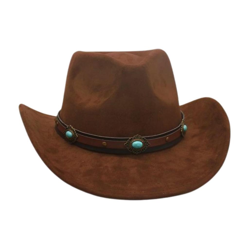 Premium Tibetan Cowboy Hat Stage Jazz Hat Multi-Color Suede Premium Top Hat