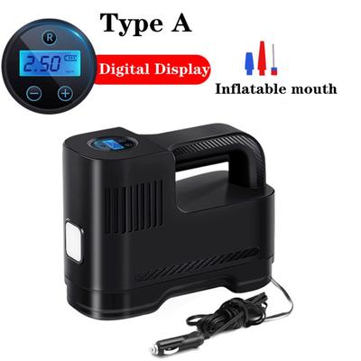 12 V 100 PSI Reifenfüller, kabelloser tragbarer Kompressor, digitale Autoreifenpumpe, voreingestellter Druck, wiederaufladbare Luftpumpe mit LED-Licht und LCD-Display