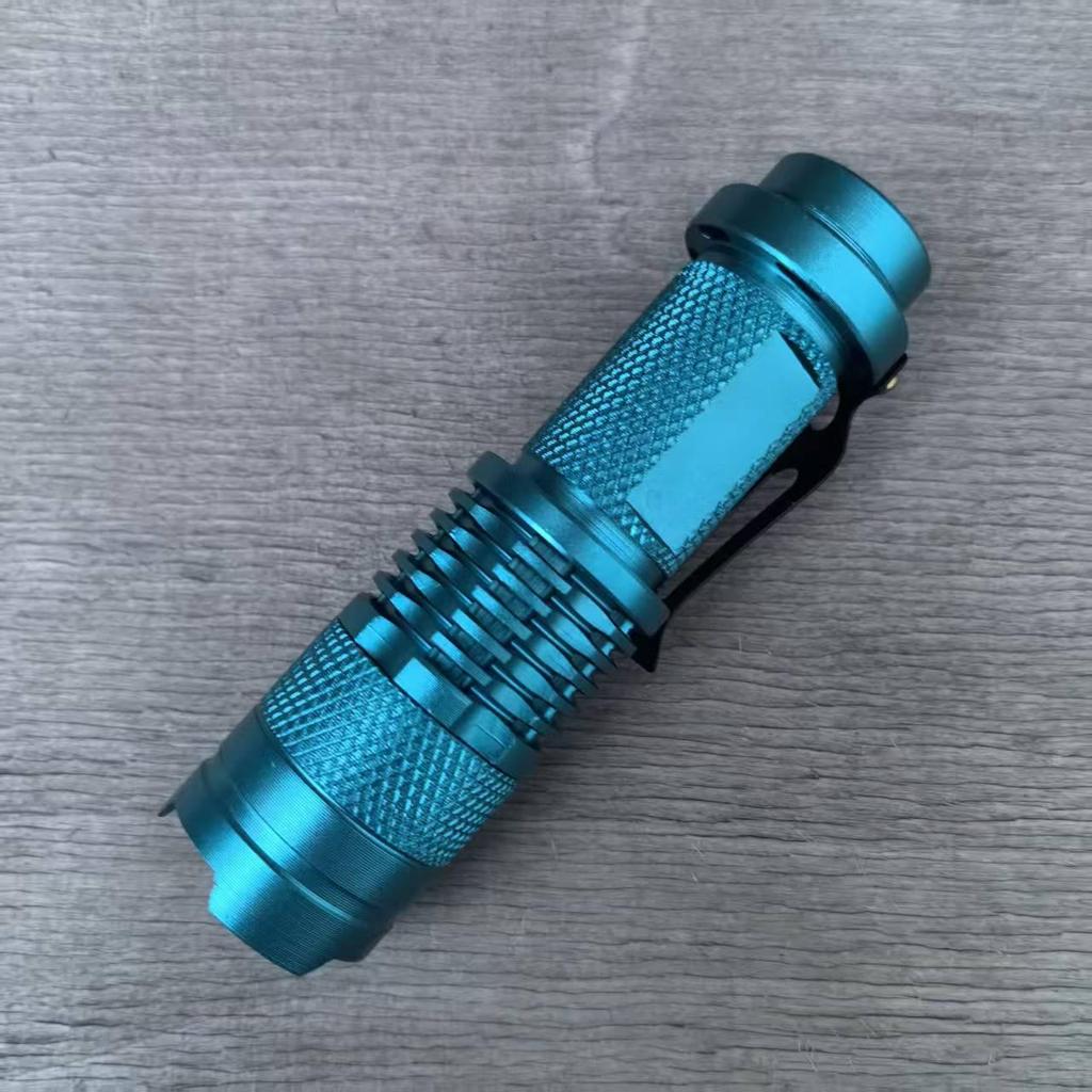 Zoom Mini SK68 Strong Light Flashlight with Pen Clip for Camping