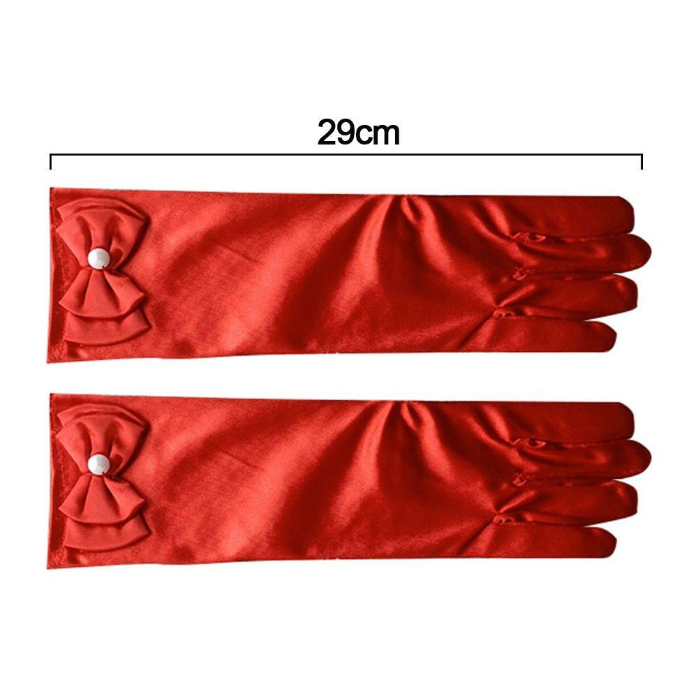 Wedding Dress Stage Gloves Full Finger Mittens Princess Skirt Accessories Children Long Gloves