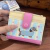 Kawaii Dachshund Embroidery Coin Bag Cute Cartoon Pu Leather Wallet Ins Style Card Bag Small Money Change Pouch Gifts