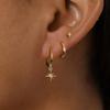 3 Pcs Fashion Stainless Steel Round Star Drop Earrings for Women Trendy Crystal Zirconia Dangle Earring Punk Unisex Rock Jewelry
