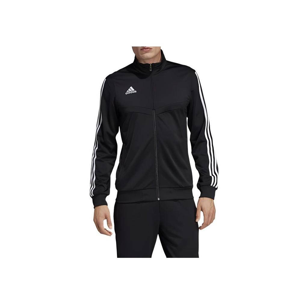 Adidas Solid Color Three-Stripes Print Logo Zip-Up Collar Jacket Men Jackets Black DT5783