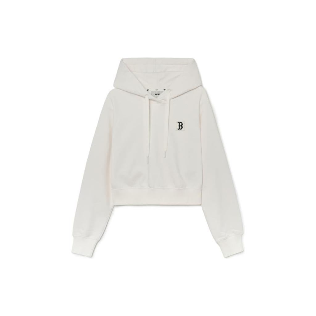 MLB Boston Red Sox Solid Logo Embroidered Sweatshirt Unisex Sweatshirt Ivory 3FHDB0231-43IVS
