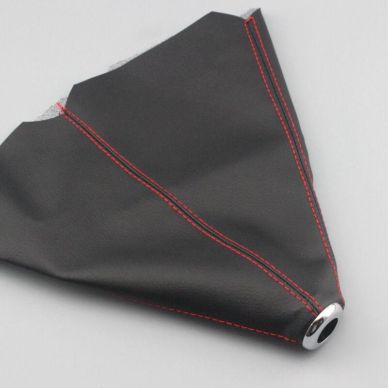 Leather Short Shifter AT MT Shift Knob Shifter Gear Knob Boot Cover For Ford Galaxy Mondeo 3 4 S max C max Honda