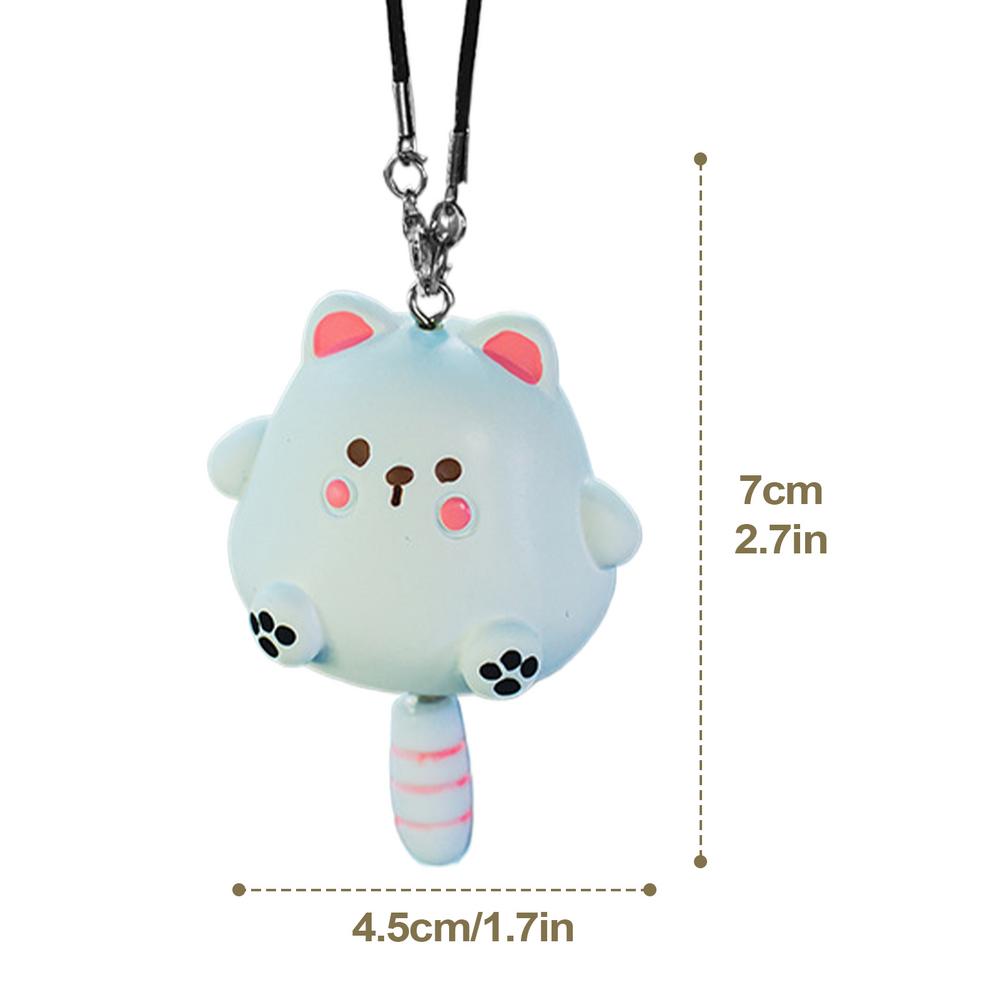 Car Cat Ornament Lucky Cat Car Rearview Ornament Car Rearview Pendant Decoration Car Hangable Resin Kitten Accessories