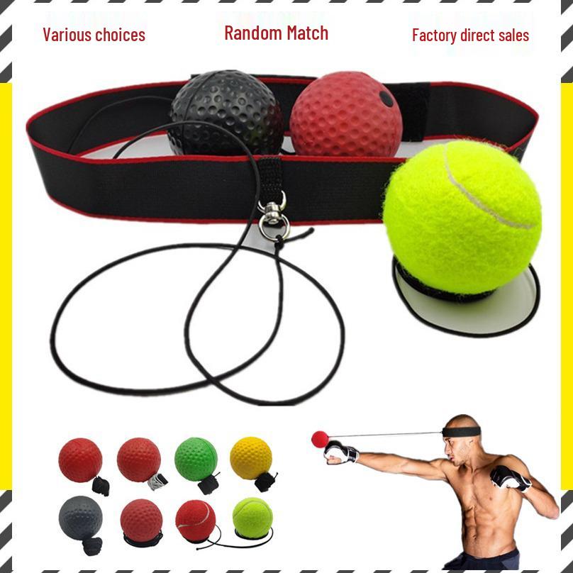 Head-Mounted Boxing Reflex Ball for Speed & Reaction Training at Home